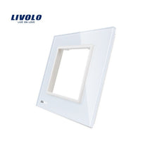 Load image into Gallery viewer, Livolo Black Pearl Crystal Glass, 80mm*80mm, EU standard Part Of Switch Socket , Single Glass Panel
