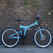 Laden Sie das Bild in den Galerie-Viewer, 26 inch mountain bike 21 speed  Folding mountain bicycle