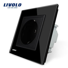Load image into Gallery viewer, Livolo EU Standard Power Socket, Crystal Glass Panel, AC 110~250V 16A